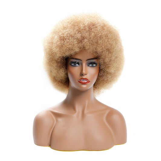 Microwave Short Curly Hair Fluffy Explode Wig Headgear
