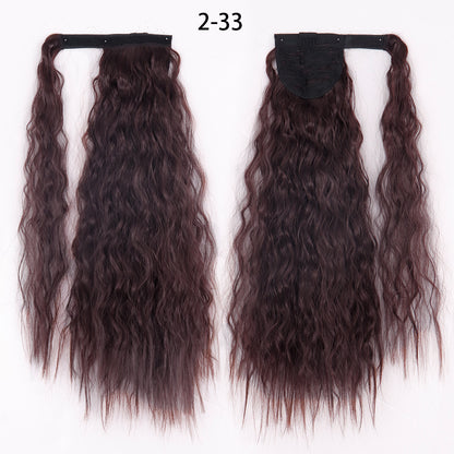 Ponytail Wig Water Wave Velcro Banding Chemical Fiber High Temperature Silk